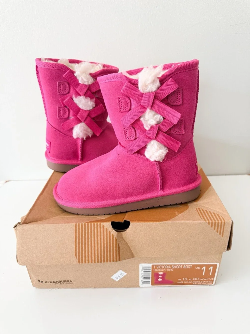Koolaburra by UGG Victoria Short Boots girls sz toddler 11 pink new